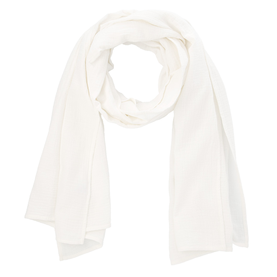 Mousseline sjaal voor dames effen kleur