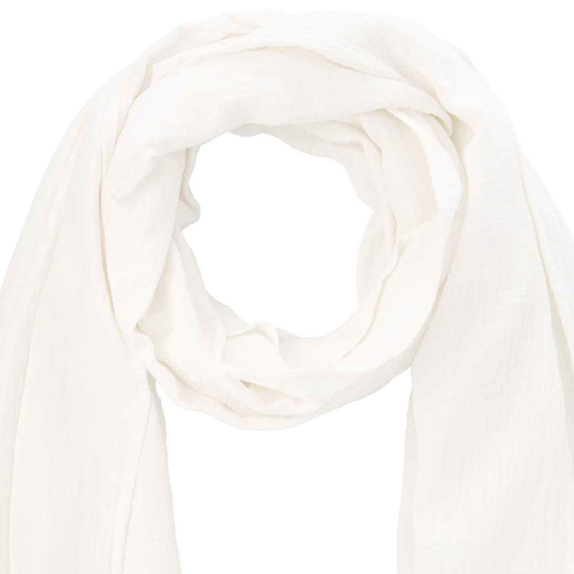 Mousseline sjaal voor dames effen kleur