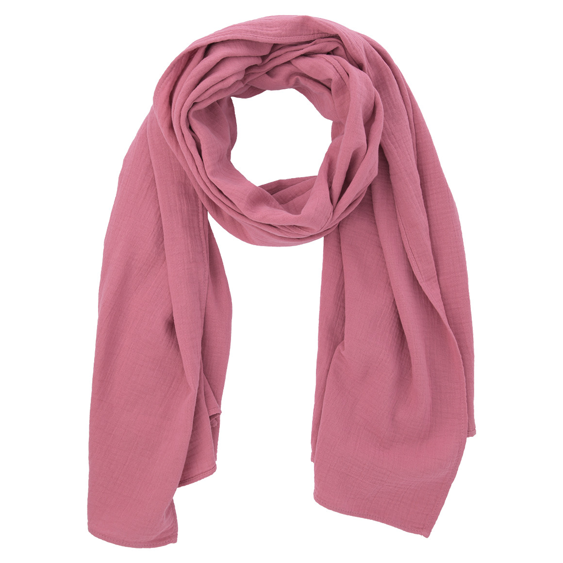 Mousseline sjaal voor dames effen kleur