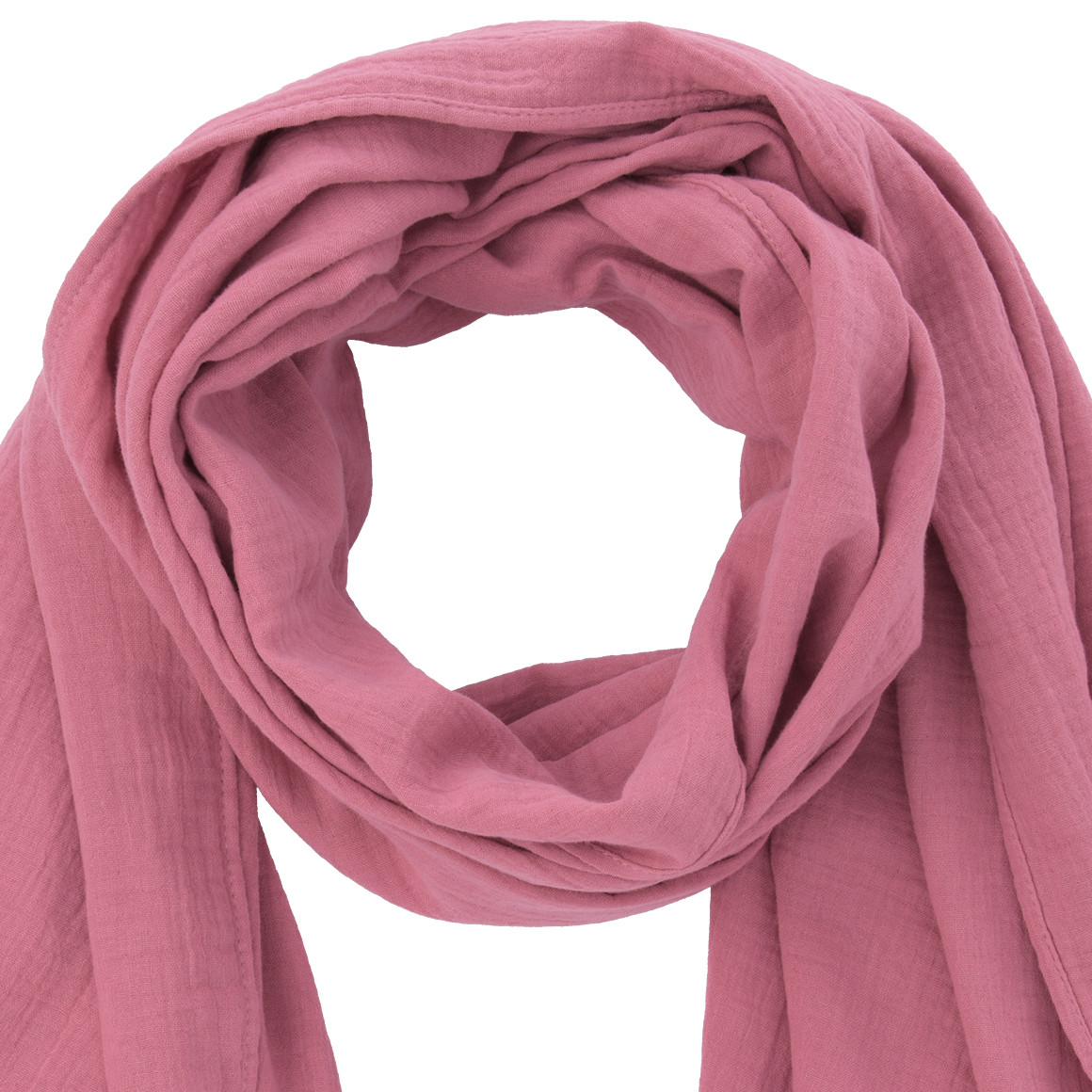 Mousseline sjaal voor dames effen kleur