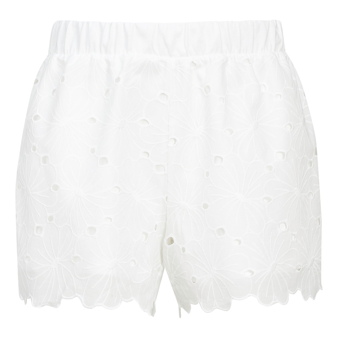 Damen Schlafshorts mit Lochspitze