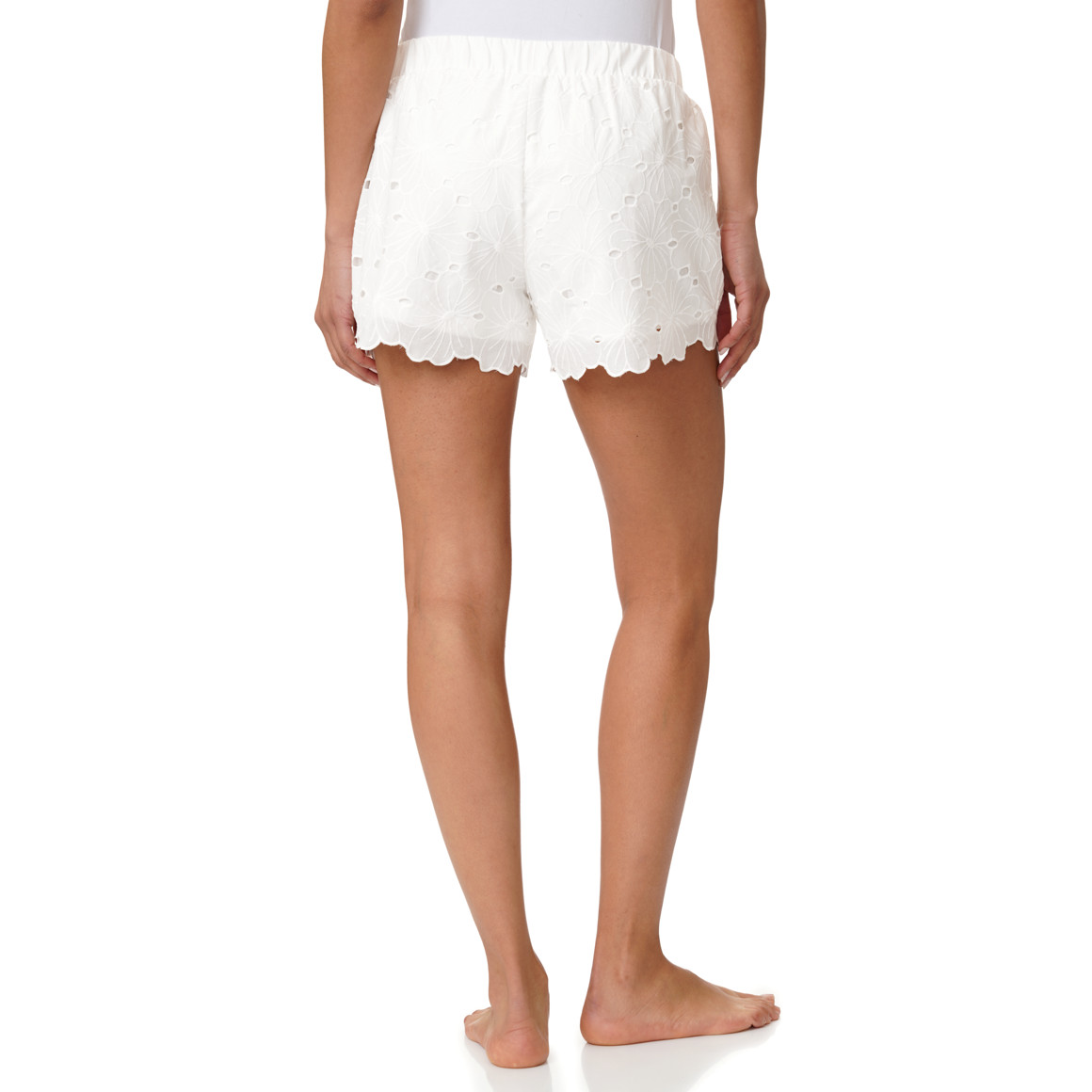 Damen Schlafshorts mit Lochspitze