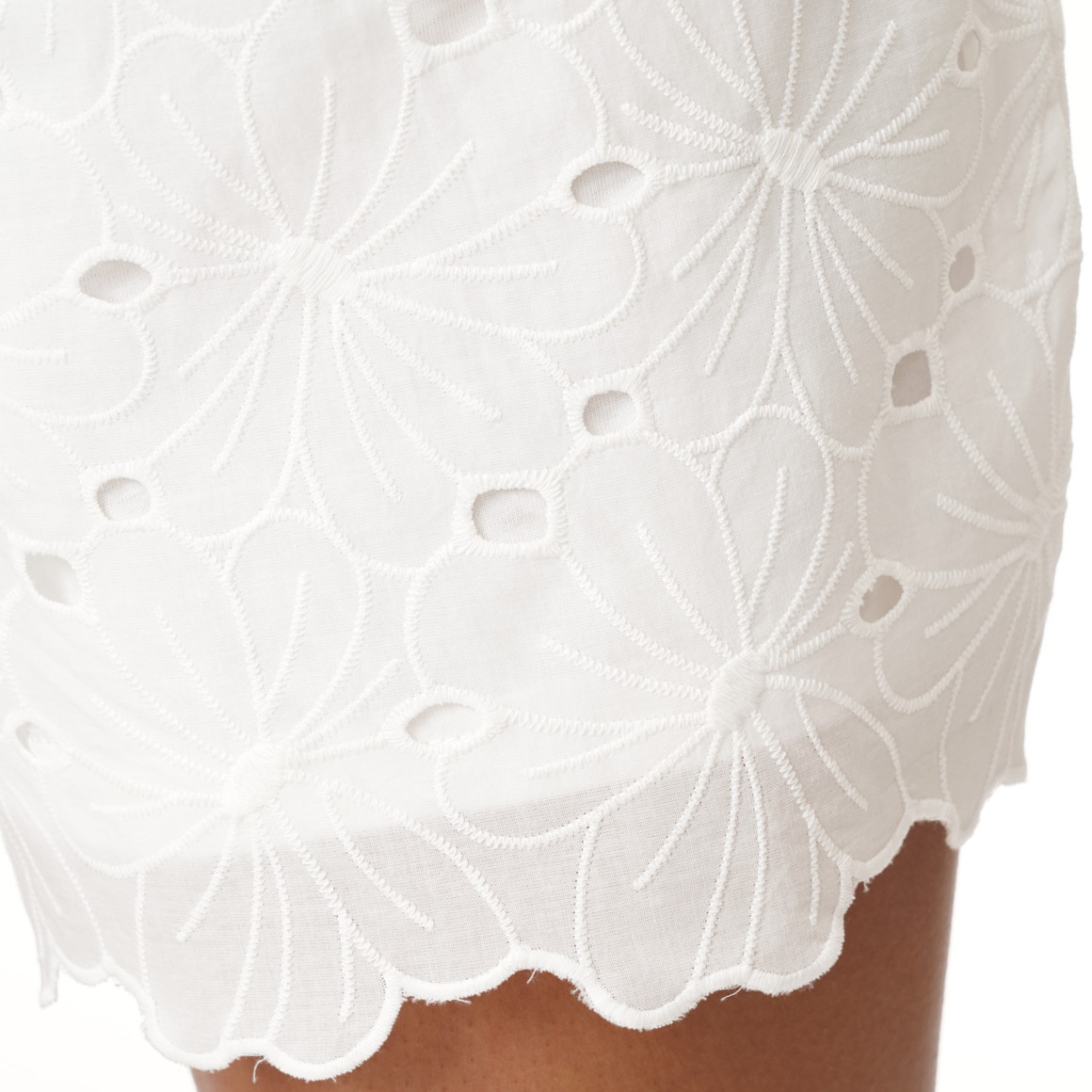 Damen Schlafshorts mit Lochspitze