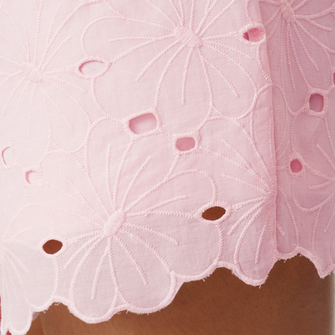 Damen Schlafshorts mit Lochspitze