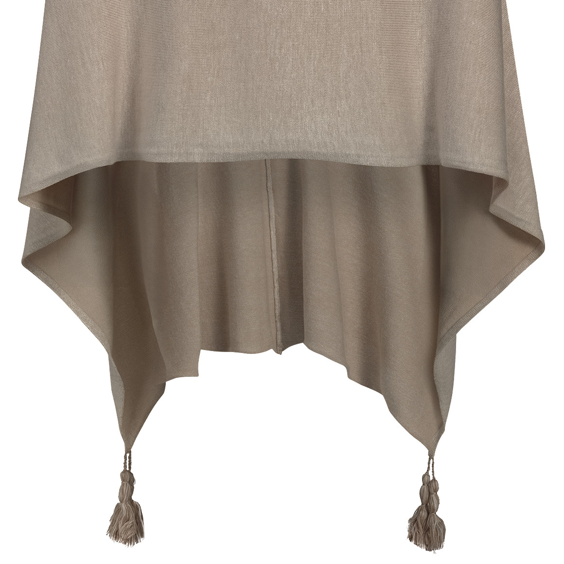 Damen Poncho mit Tasseln