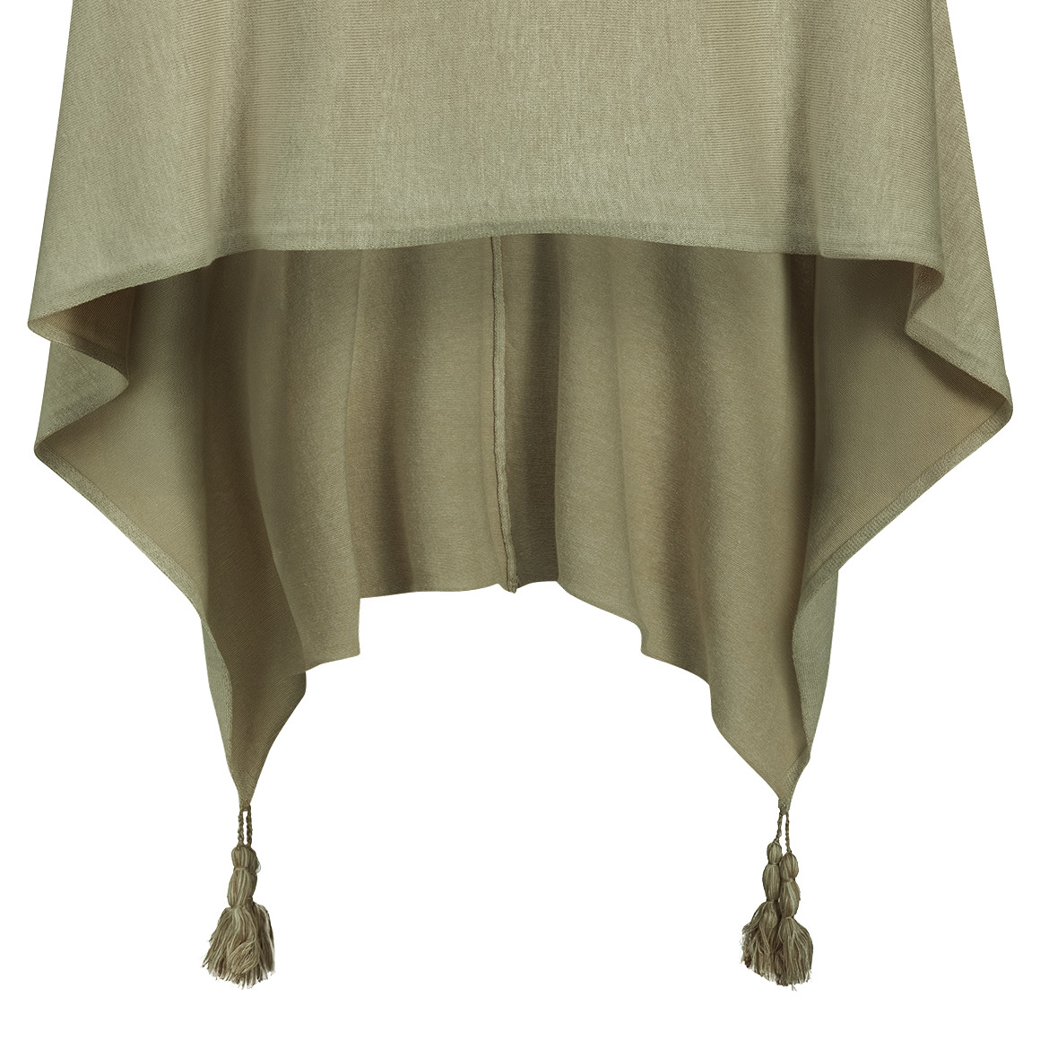 Damen Poncho mit Tasseln