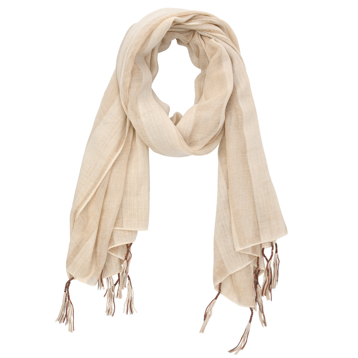 Damen Tuch mit bunten Tasseln