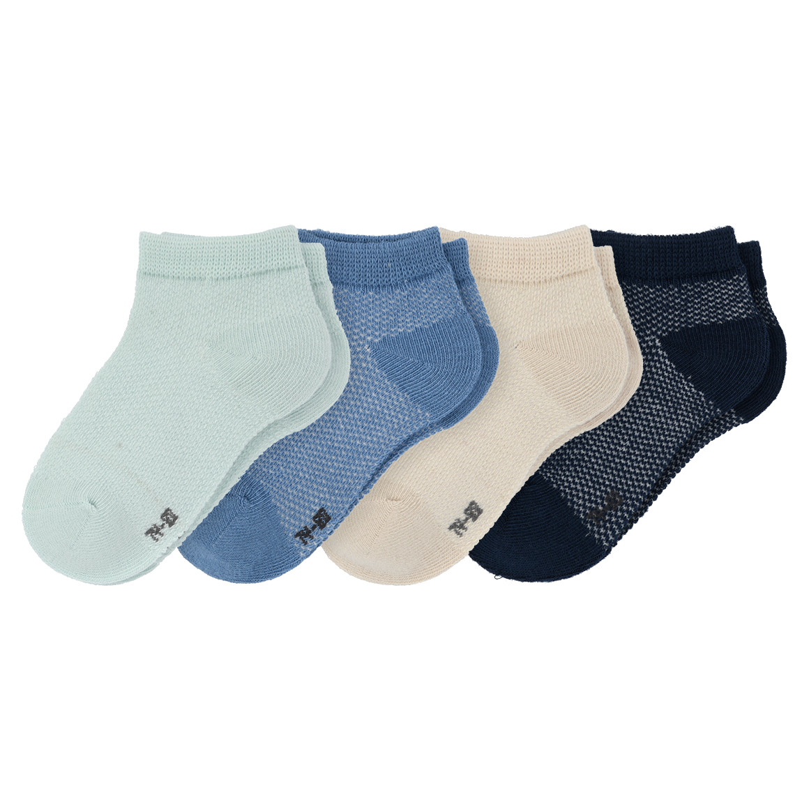 4 Paar Baby Sneaker-Socken in Piqué-Qualität