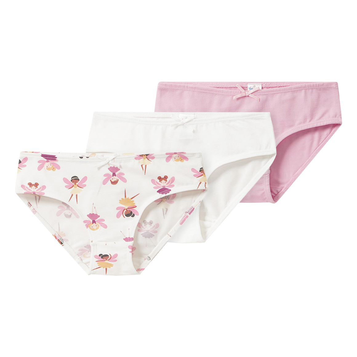3 Mädchen Slips mit Bio-Baumwolle