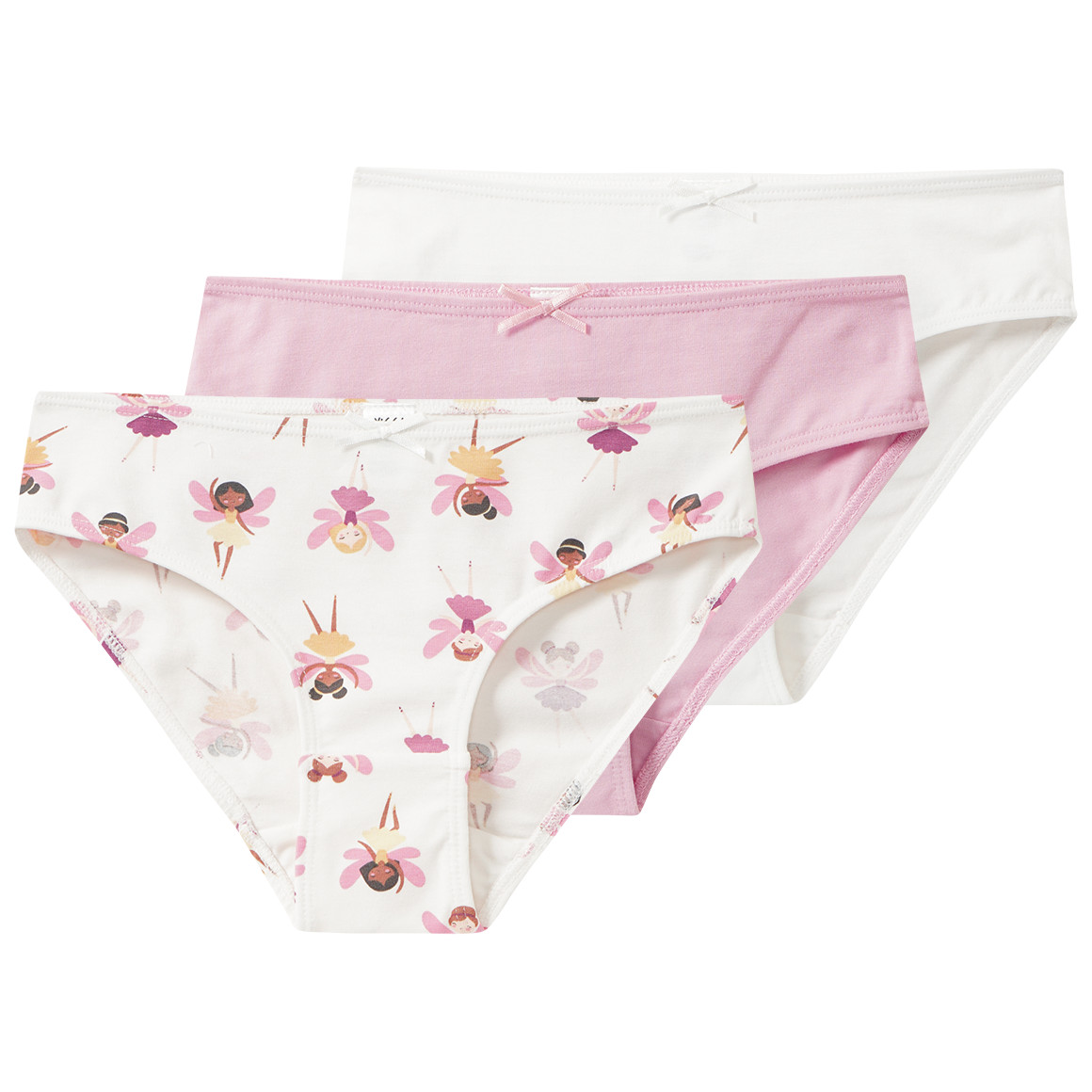3 Mädchen Slips mit Bio-Baumwolle
