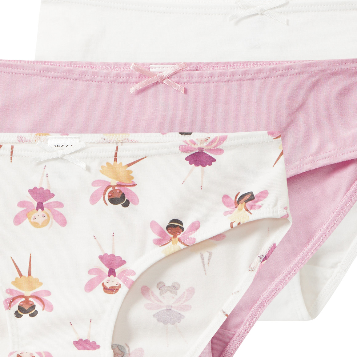 3 Mädchen Slips mit Bio-Baumwolle
