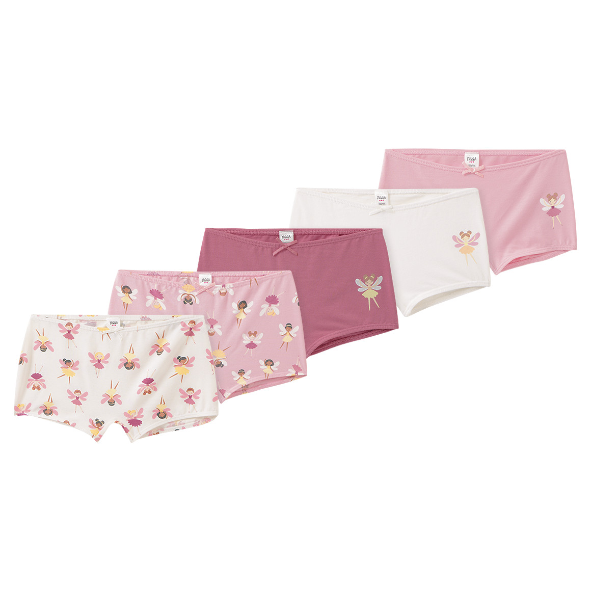 5 Mädchen Pantys mit Bio-Baumwolle