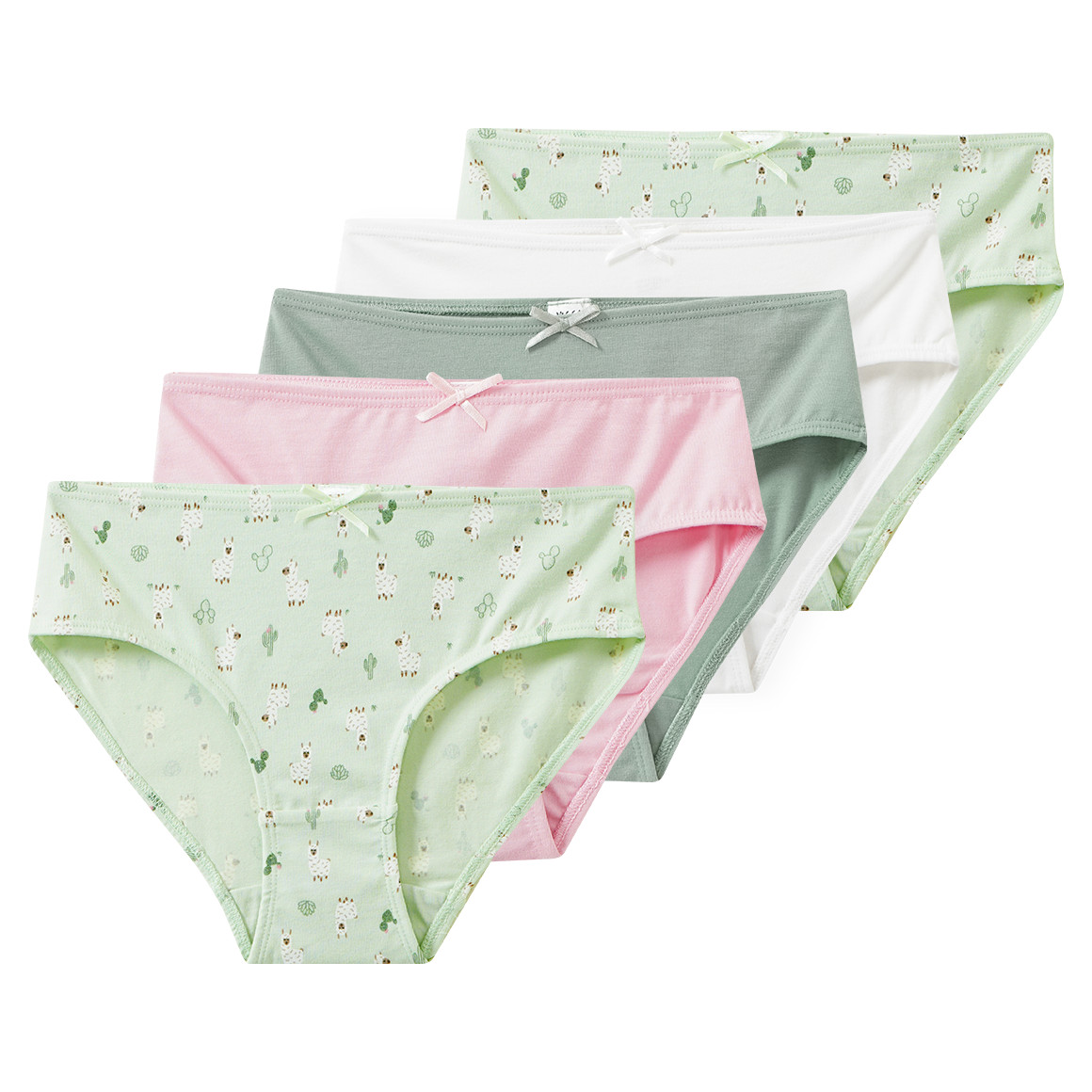 5 Mädchen Slips mit Bio-Baumwolle