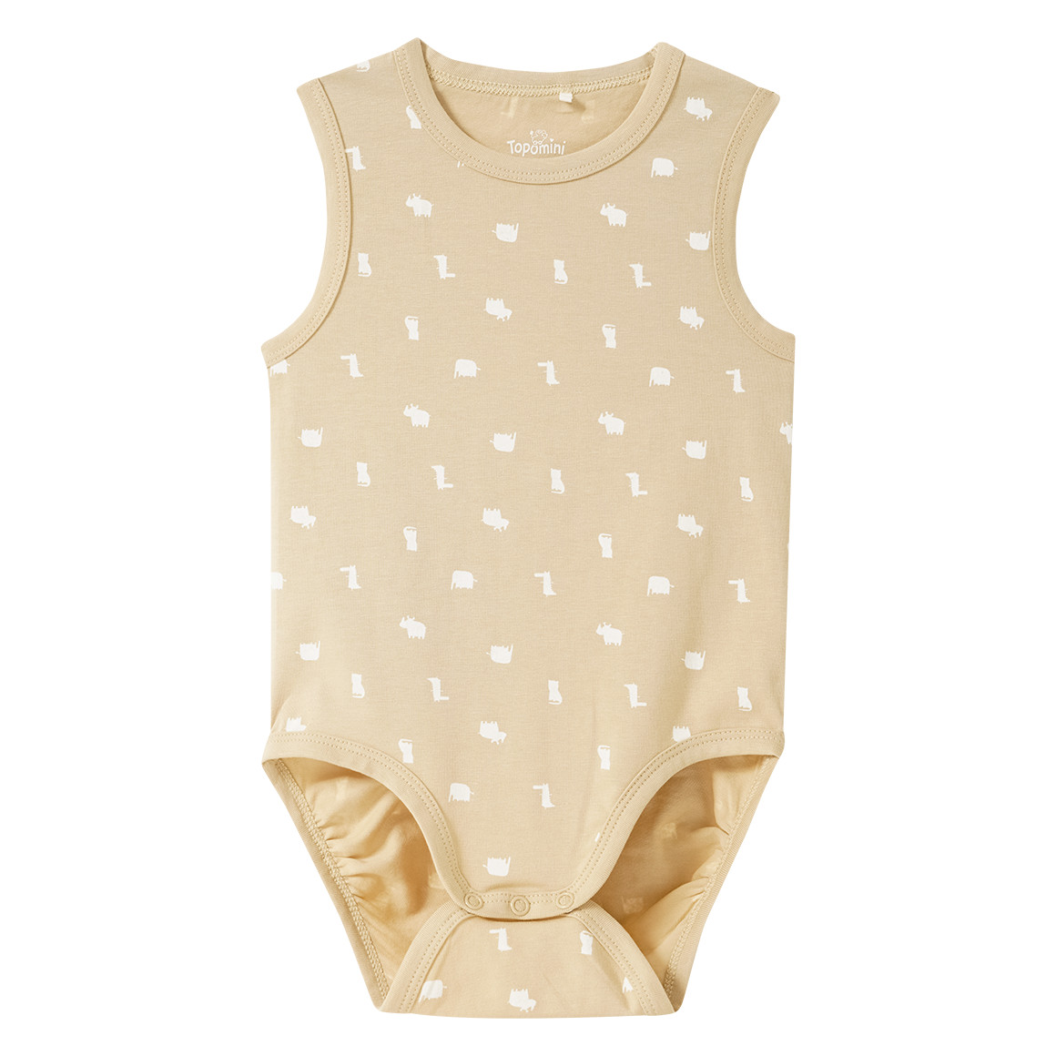 Baby body met dierenprint all-over
