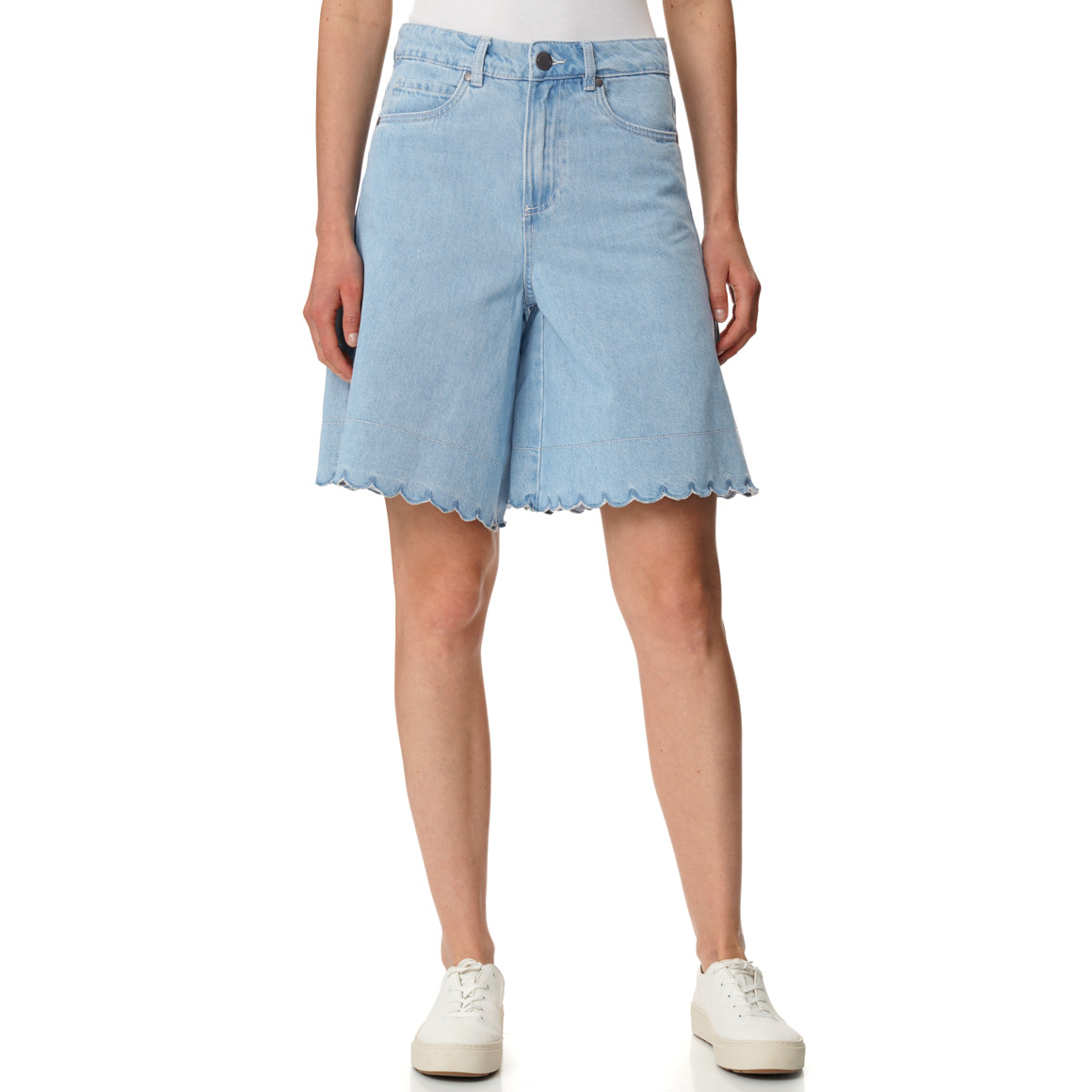 Damen Bermuda-Shorts in Denim-Optik
