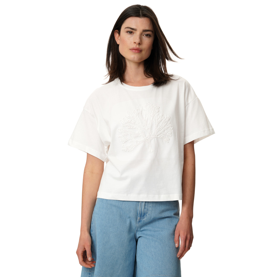 Damen T-Shirt mit Applikationen