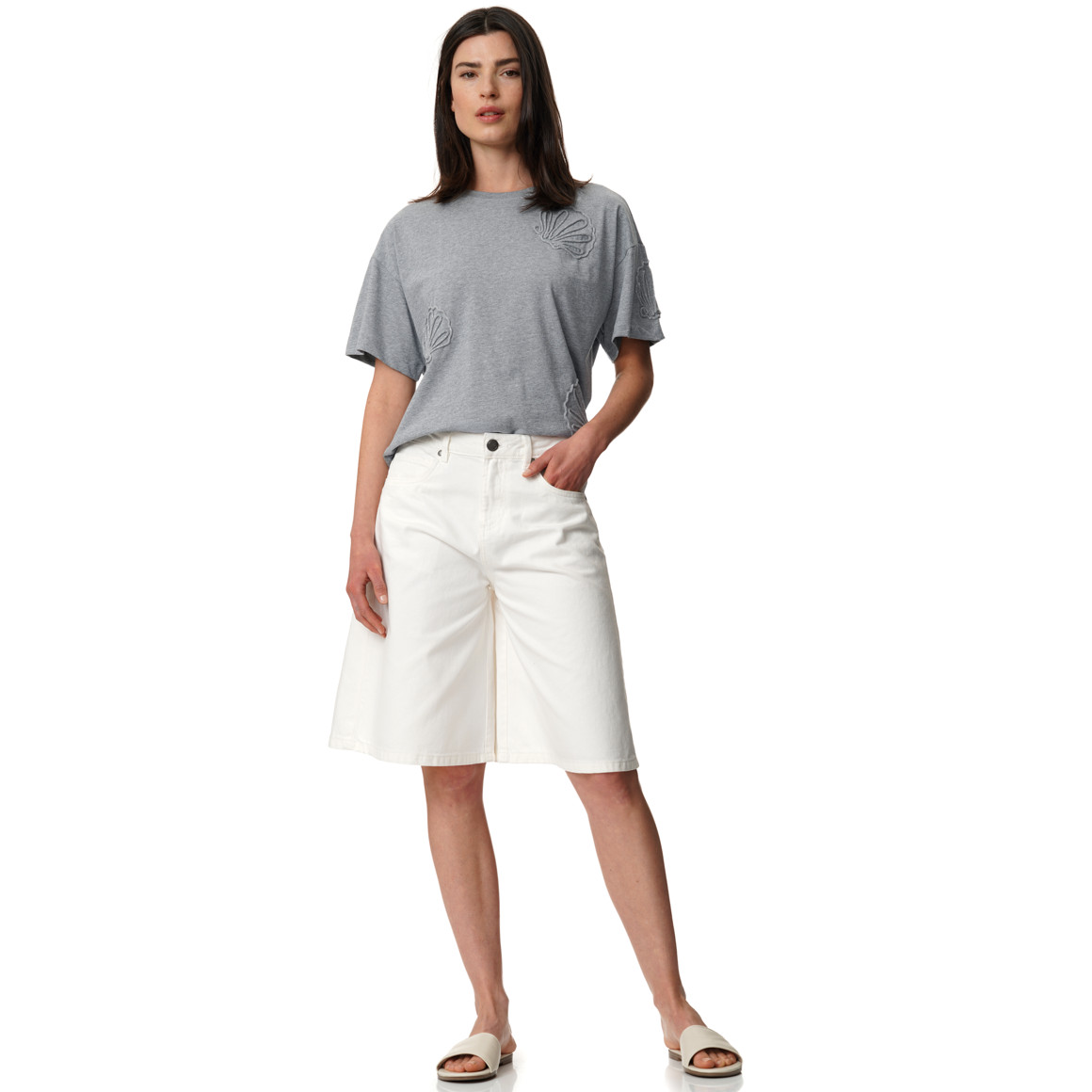 Damen T-Shirt mit Applikationen