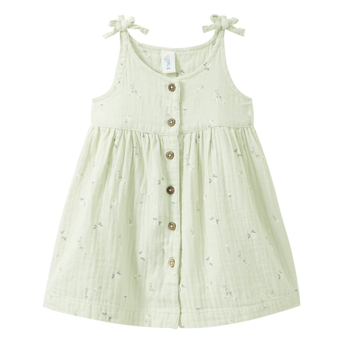 Baby Musselin-Kleid mit Knöpfen