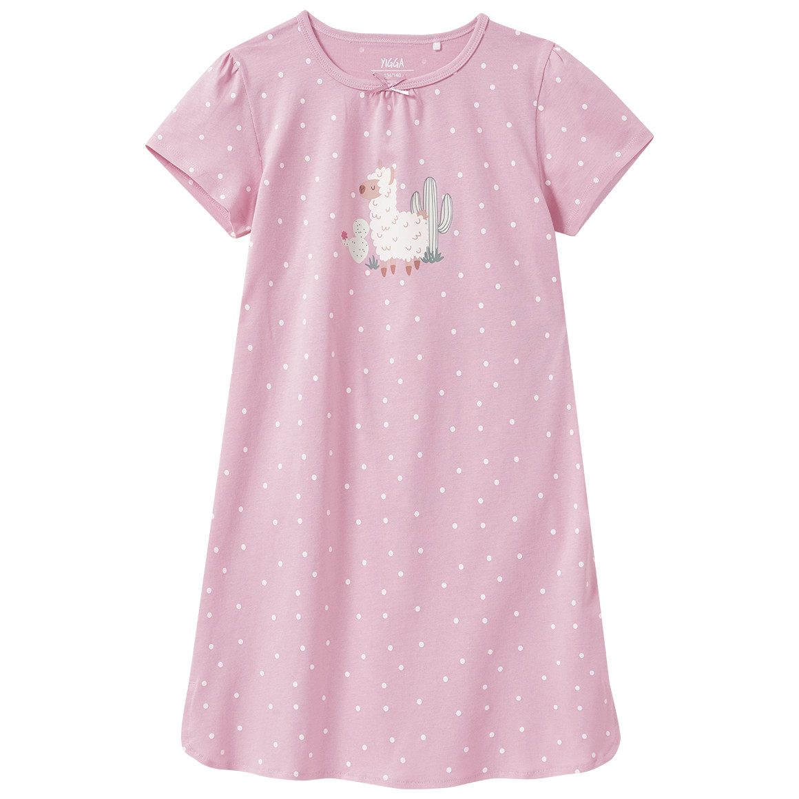 Meisjesnachthemd met alpaca-print