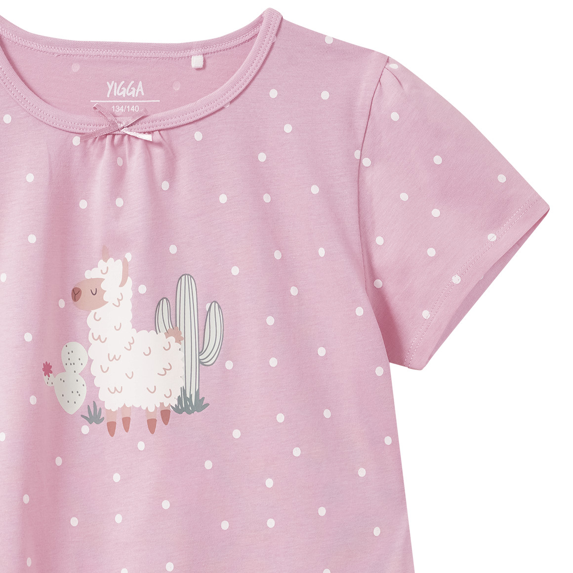 Meisjesnachthemd met alpaca-print