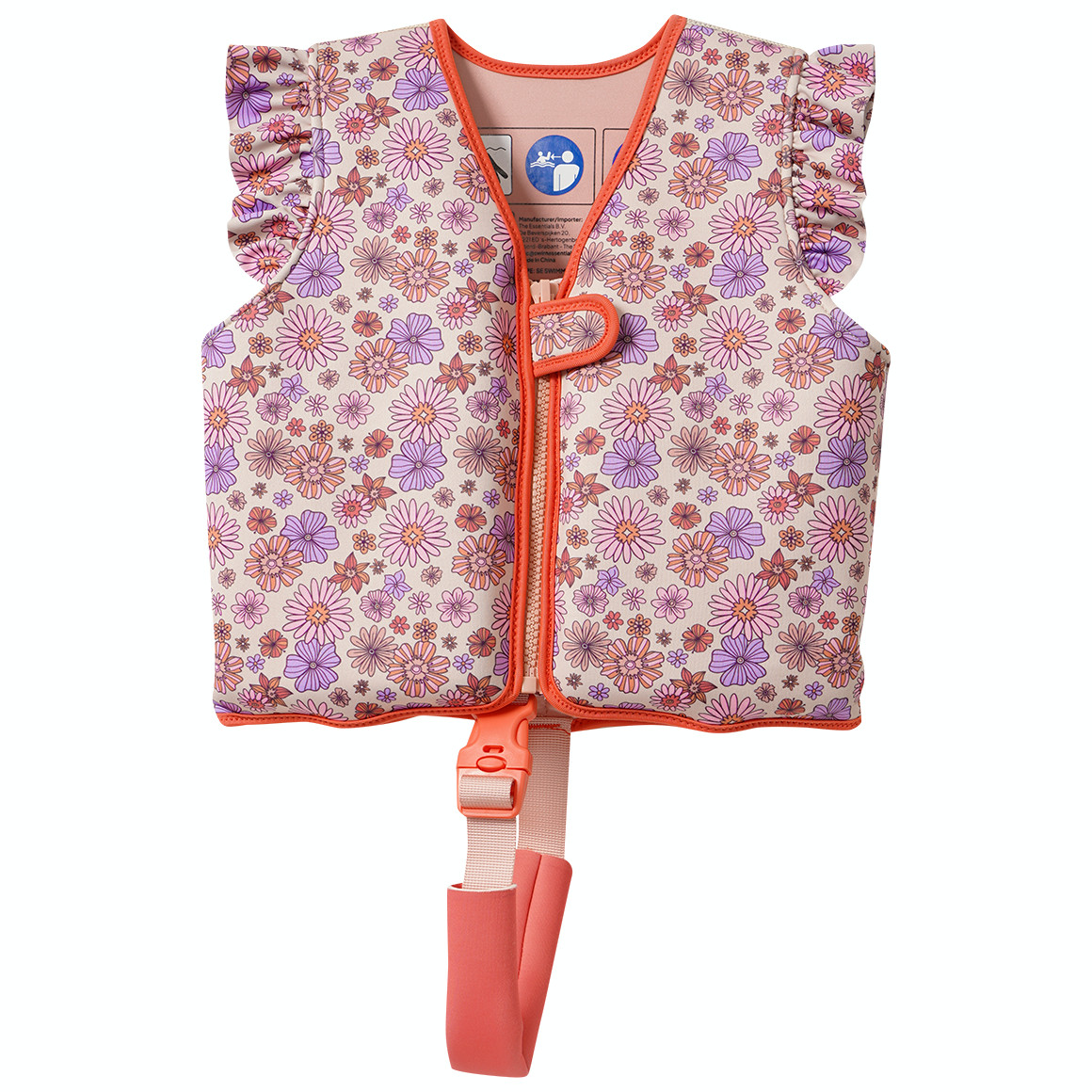 Schwimmweste mit Blumen-Motiv