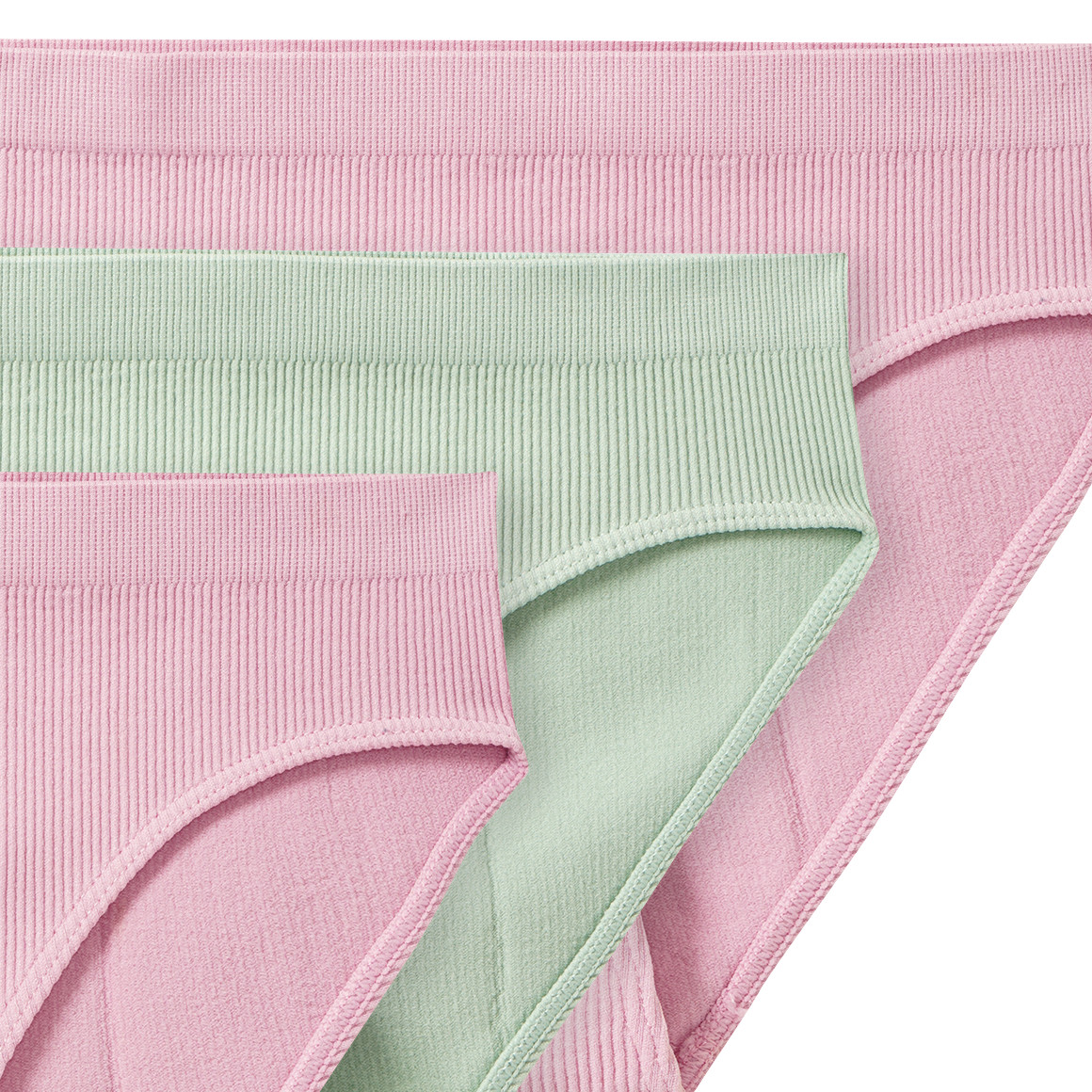 3 Mädchen Slips mit Rippstruktur
