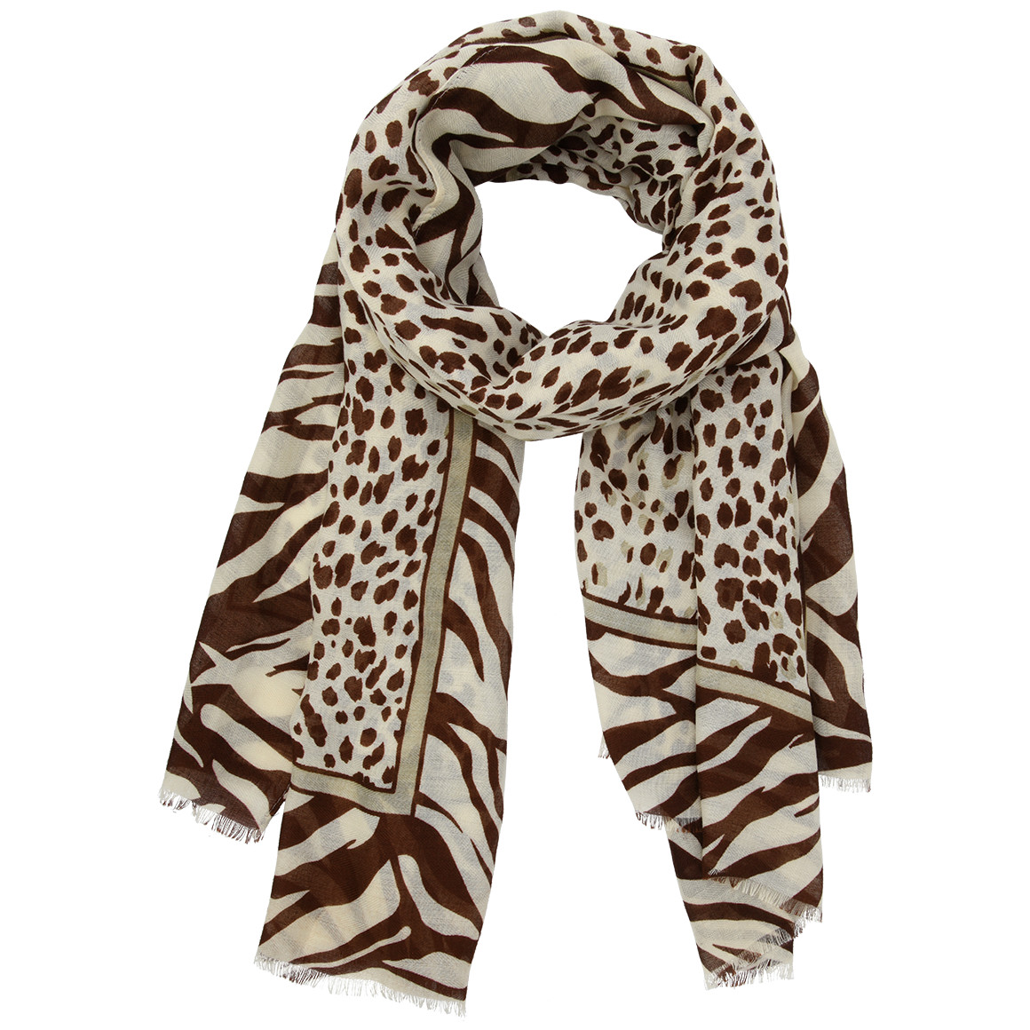 Damen Tuch mit tierischem Allover-Motiv