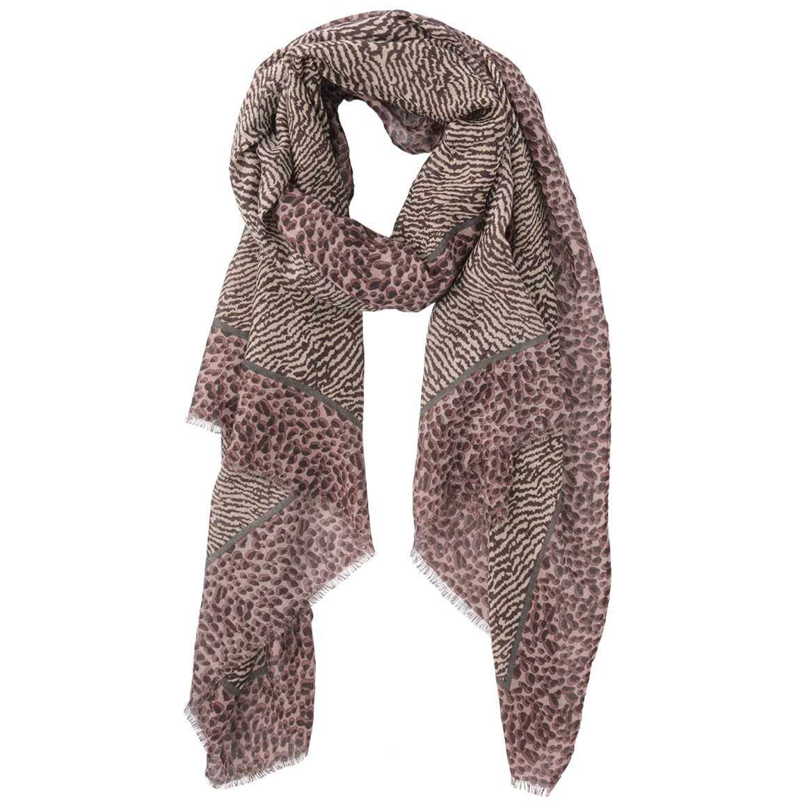 Damen Tuch mit tierischem Allover-Motiv