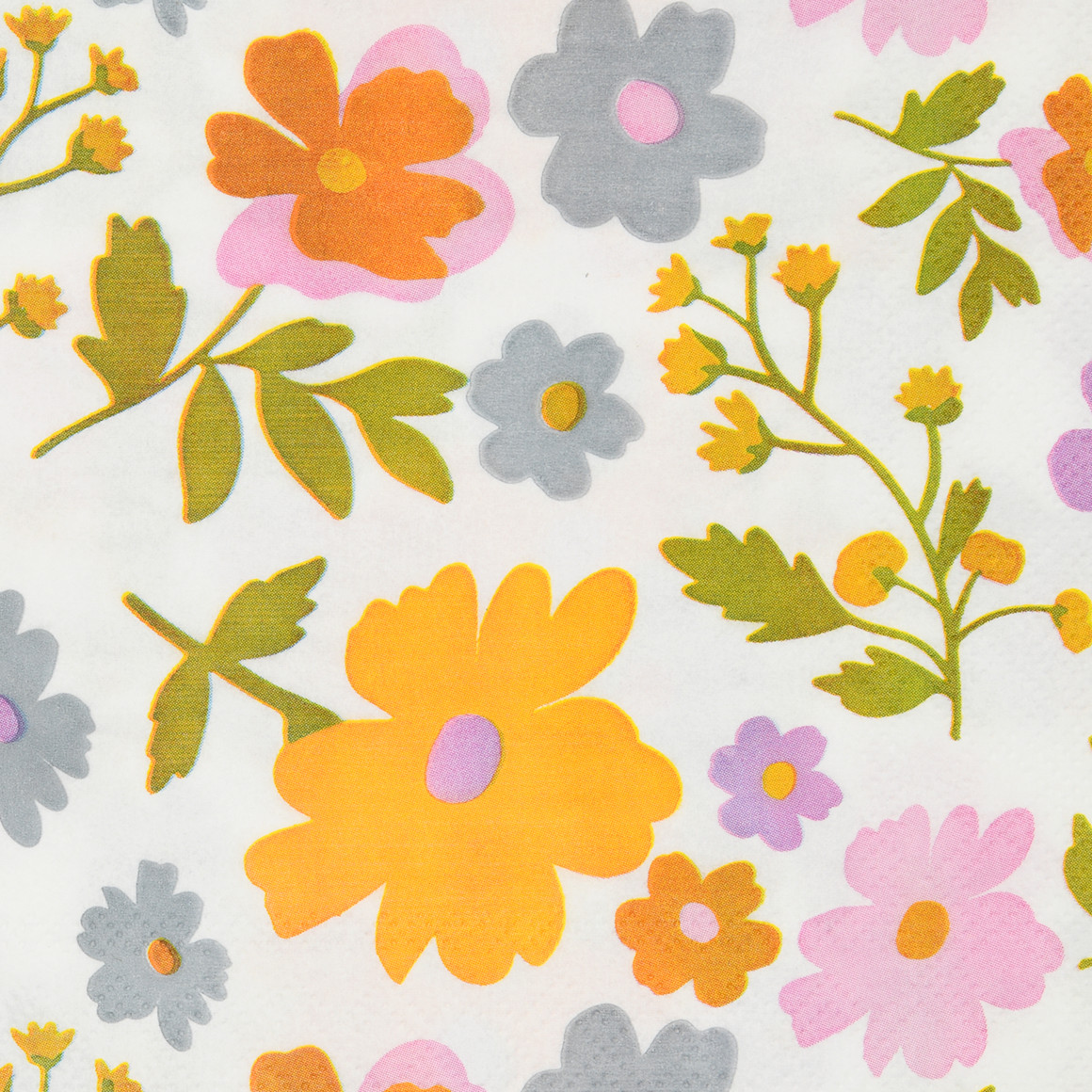 20 Servietten mit Blumen-Muster