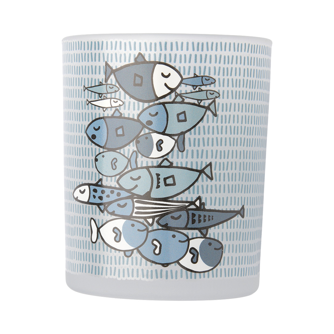 Windlicht mit Fisch-Prints
