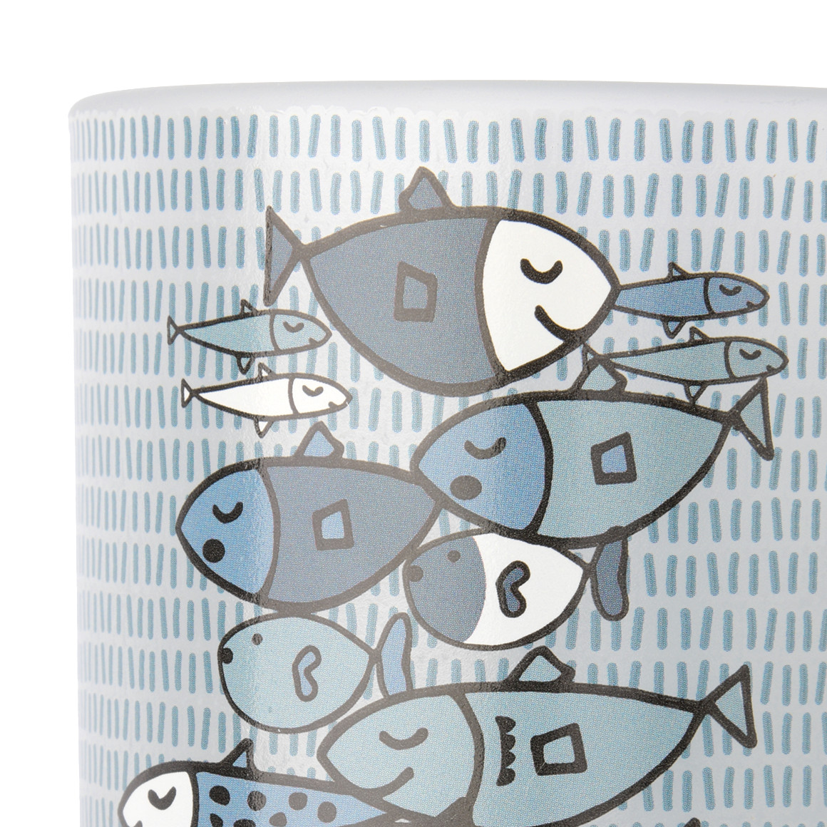 Windlicht mit Fisch-Prints