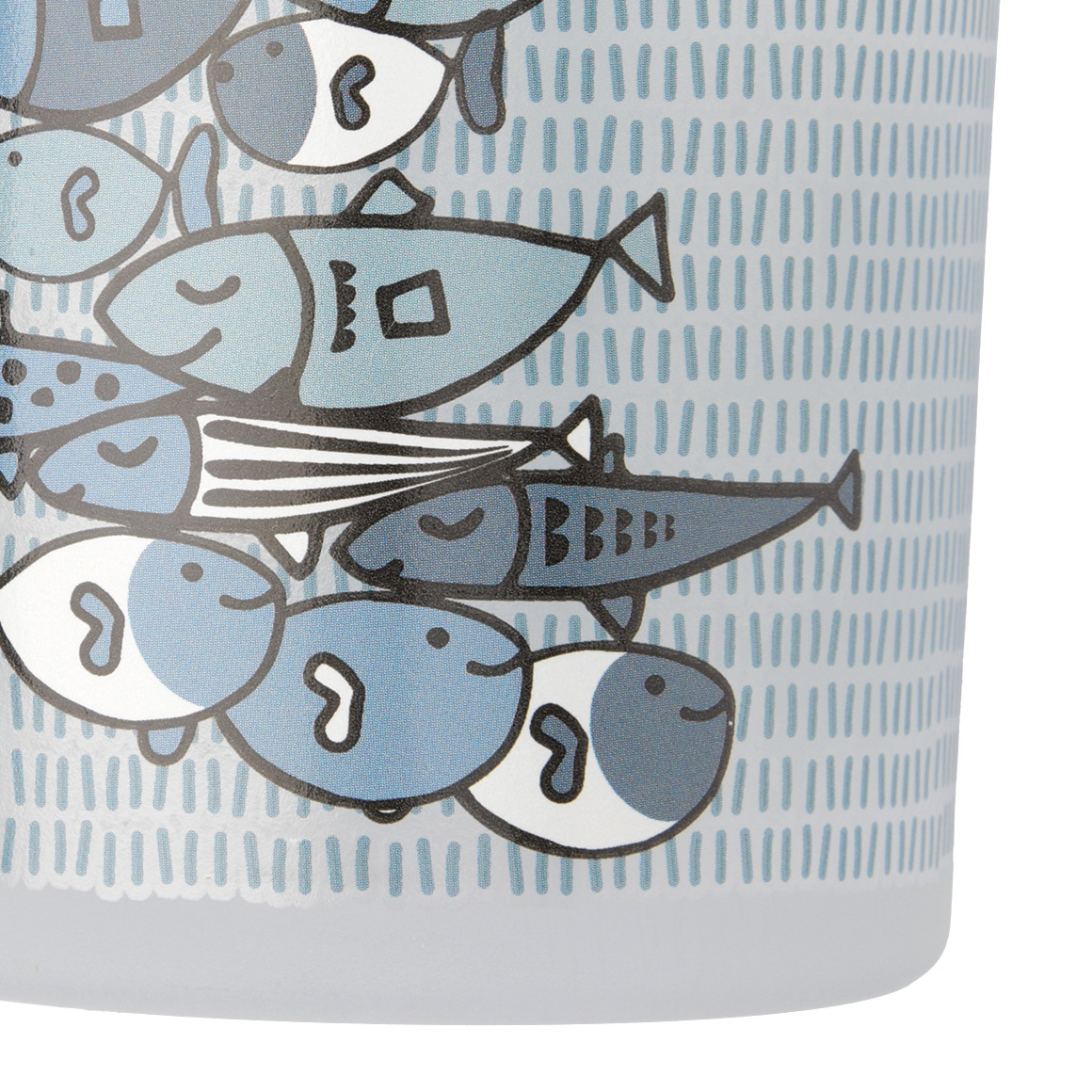 Windlicht mit Fisch-Prints