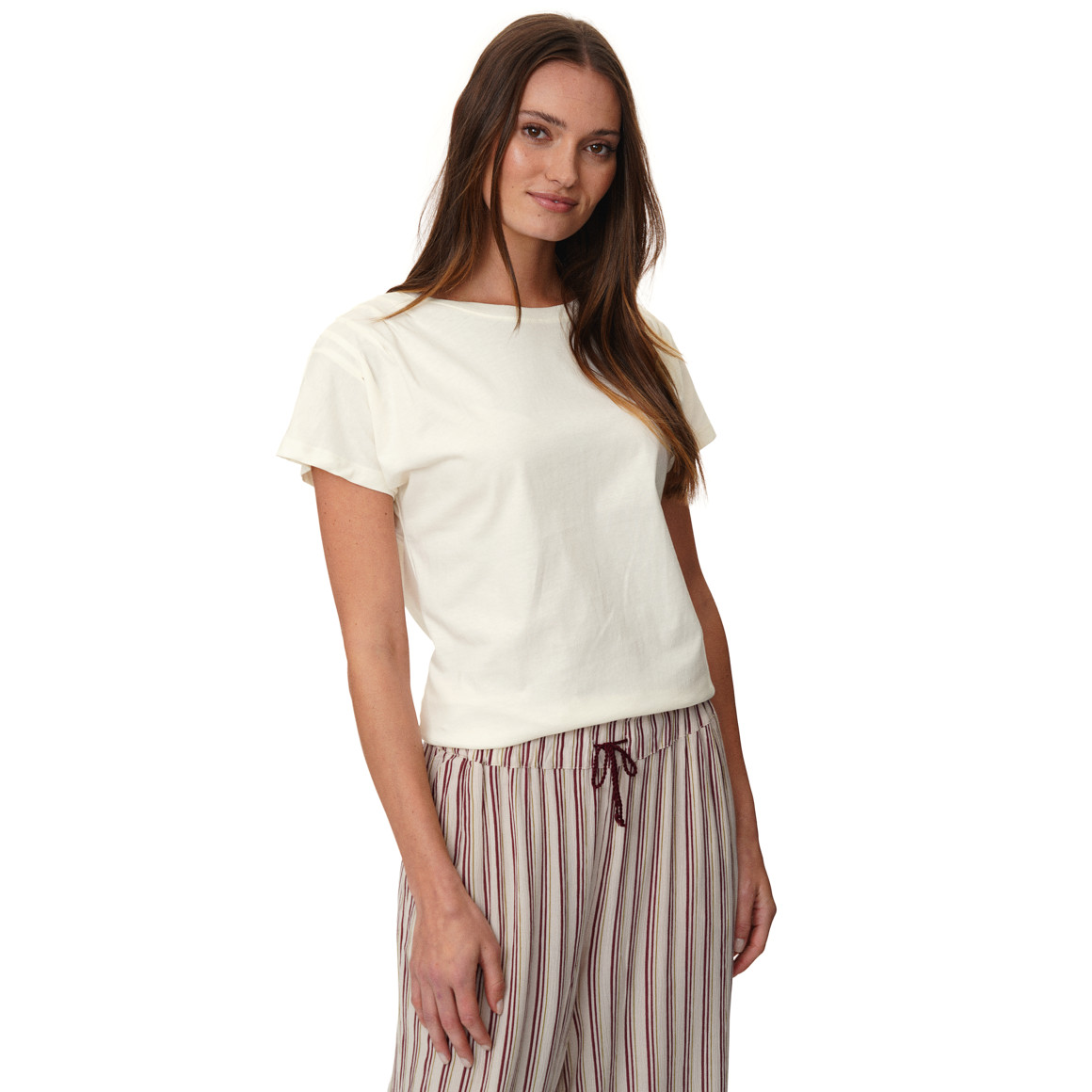 Damen T-Shirt mit Faltendetails