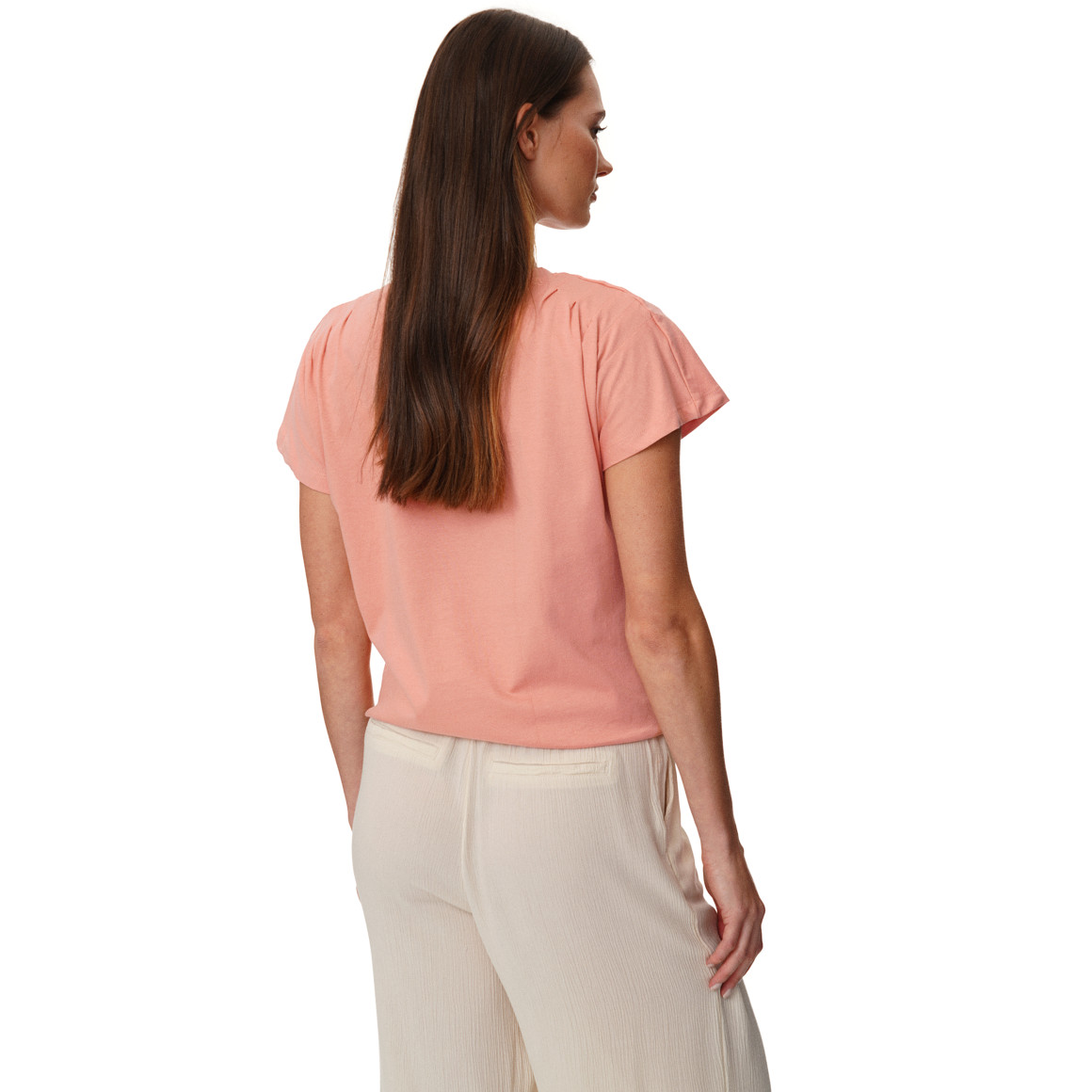 Damen T-Shirt mit Faltendetails