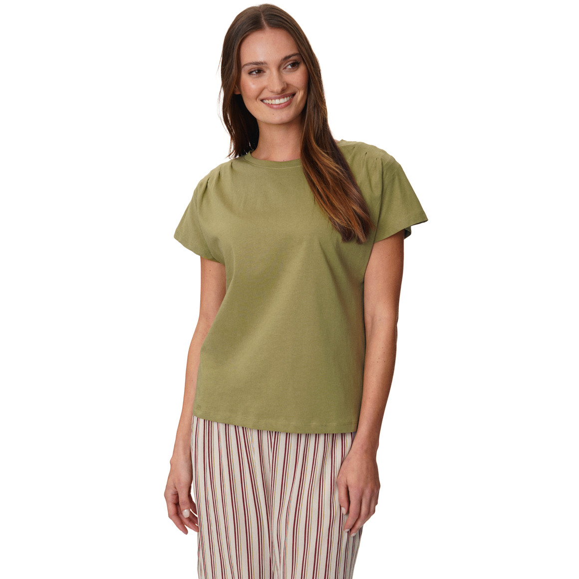 Damen T-Shirt mit Faltendetails
