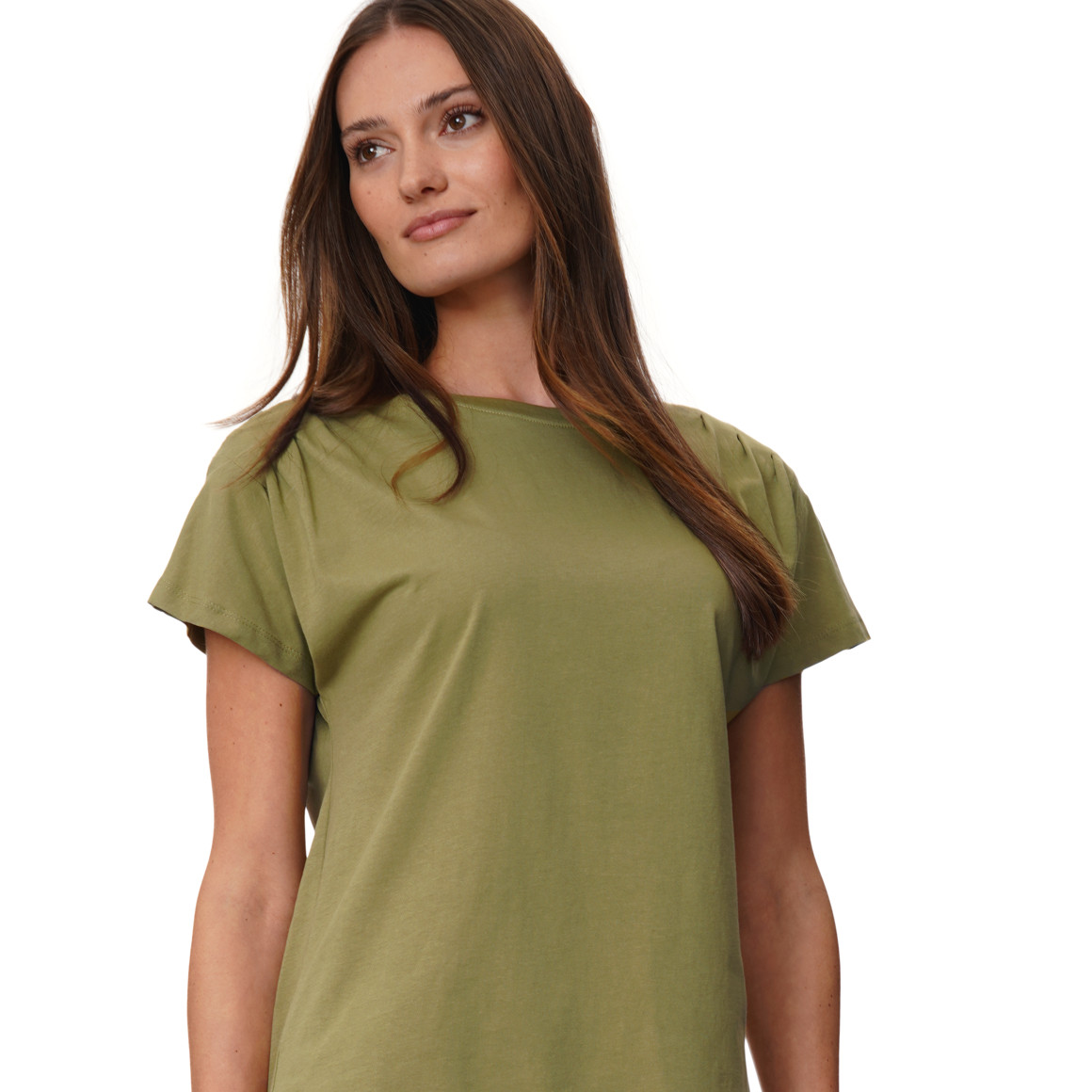 Damen T-Shirt mit Faltendetails