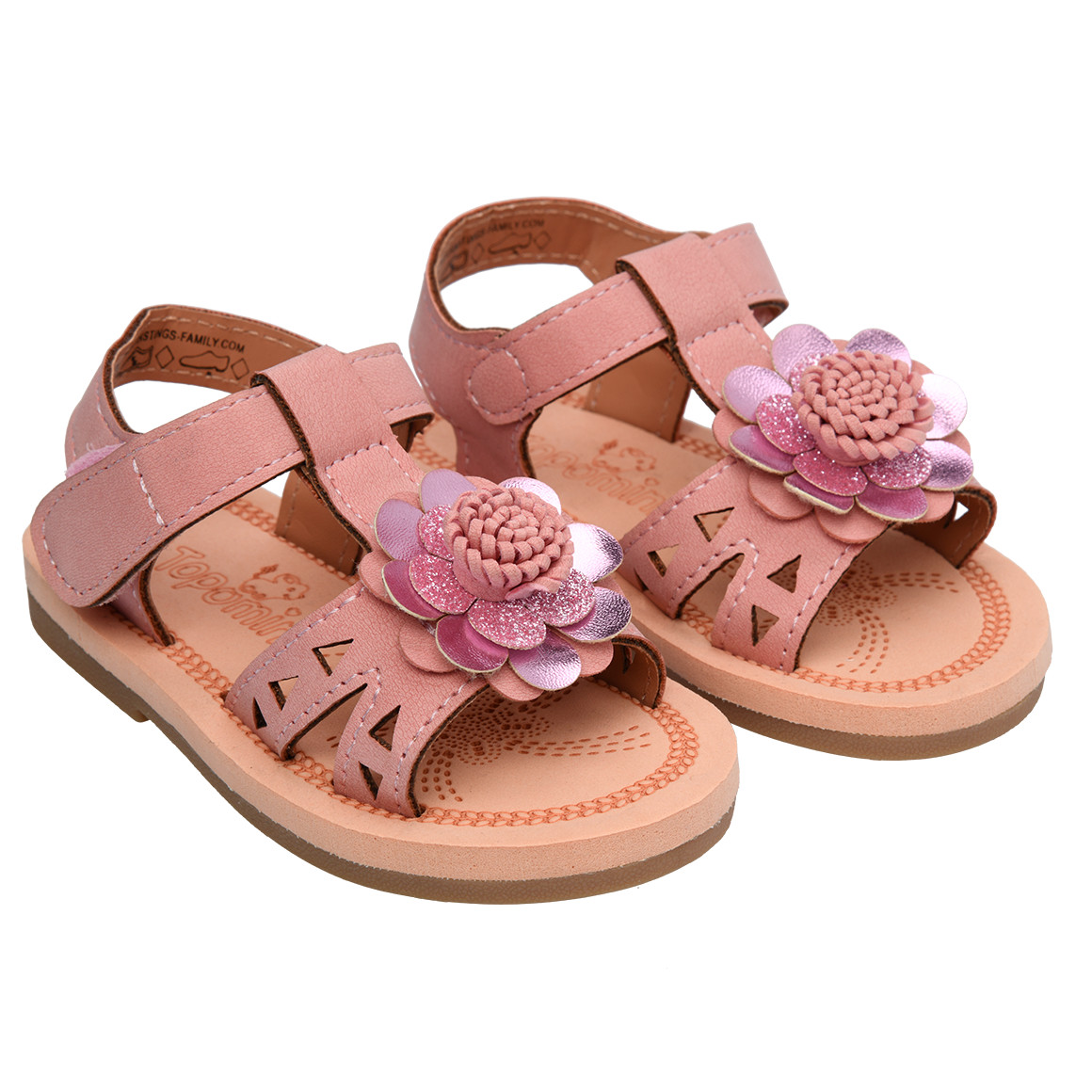 Baby Sandalen mit Blumen-Applikation