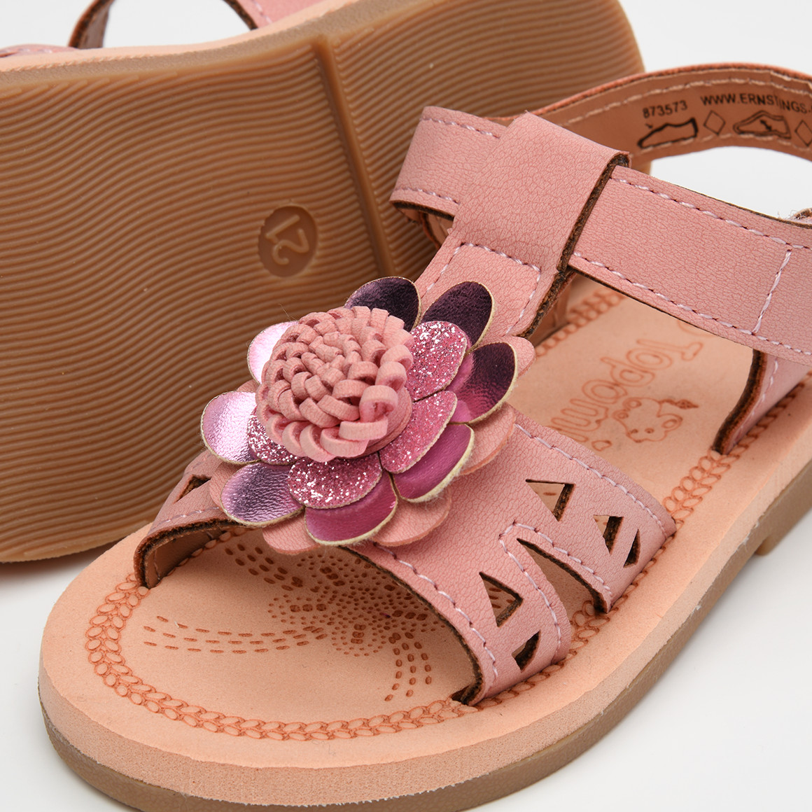 Baby Sandalen mit Blumen-Applikation