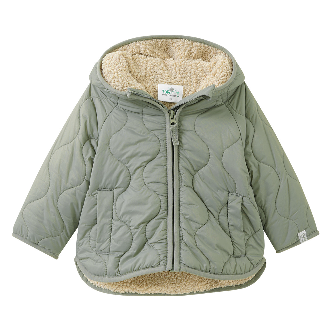 Baby Steppjacke mit Teddyfutter