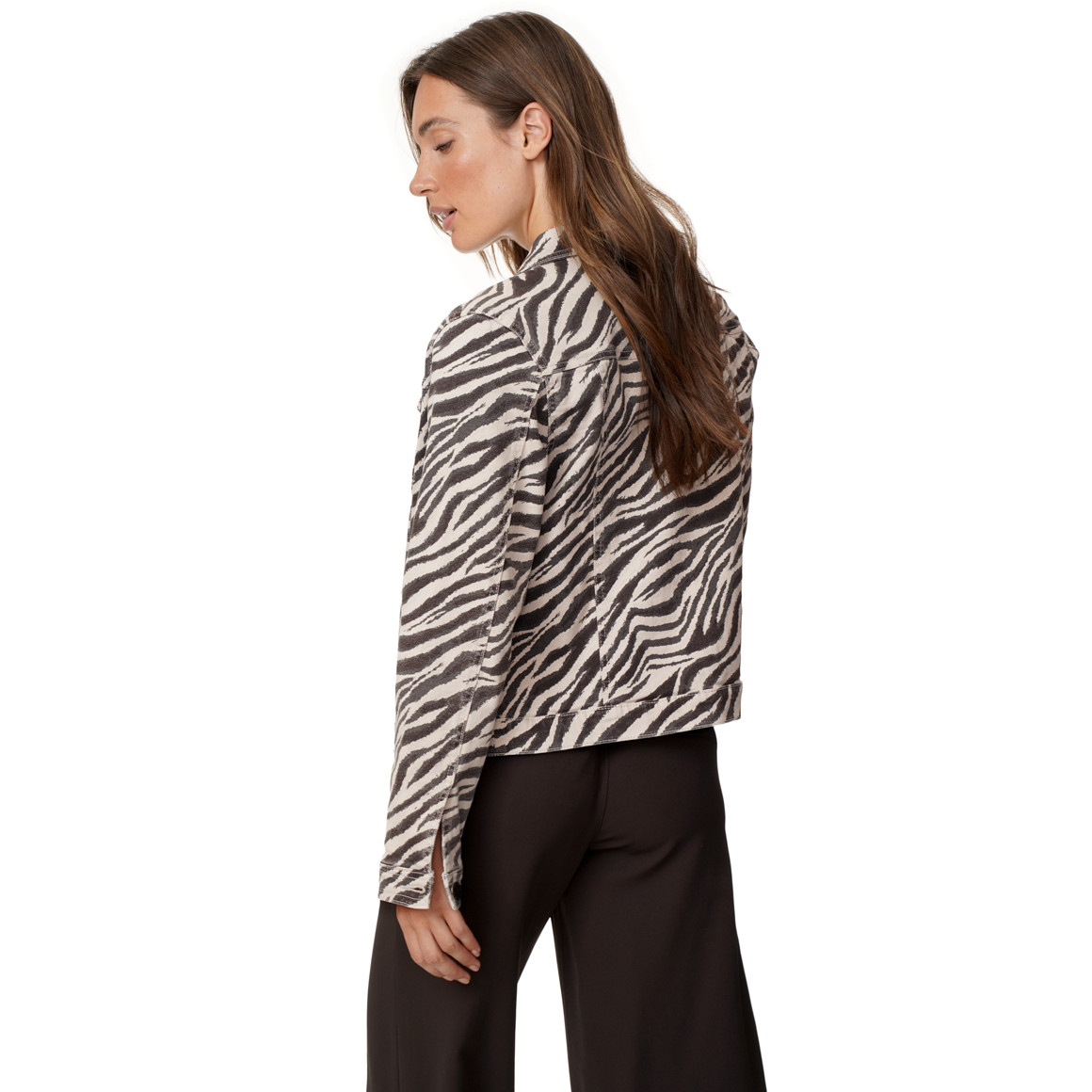 Jeansjas voor dames met dierenprint