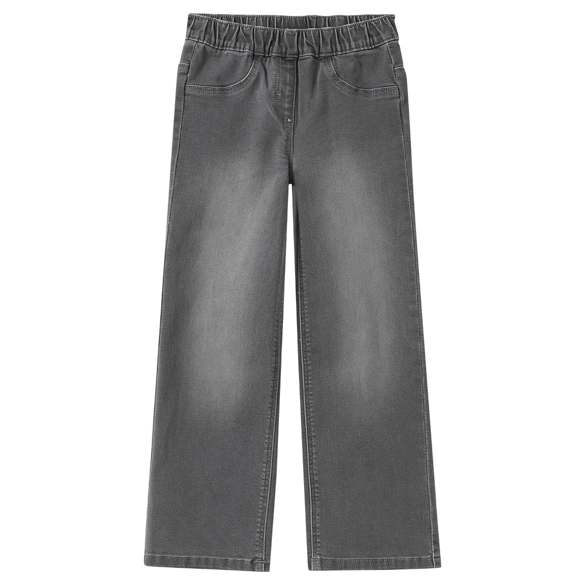 3 Mädchen Wide-Leg-Jeans mit Stretch-Bund