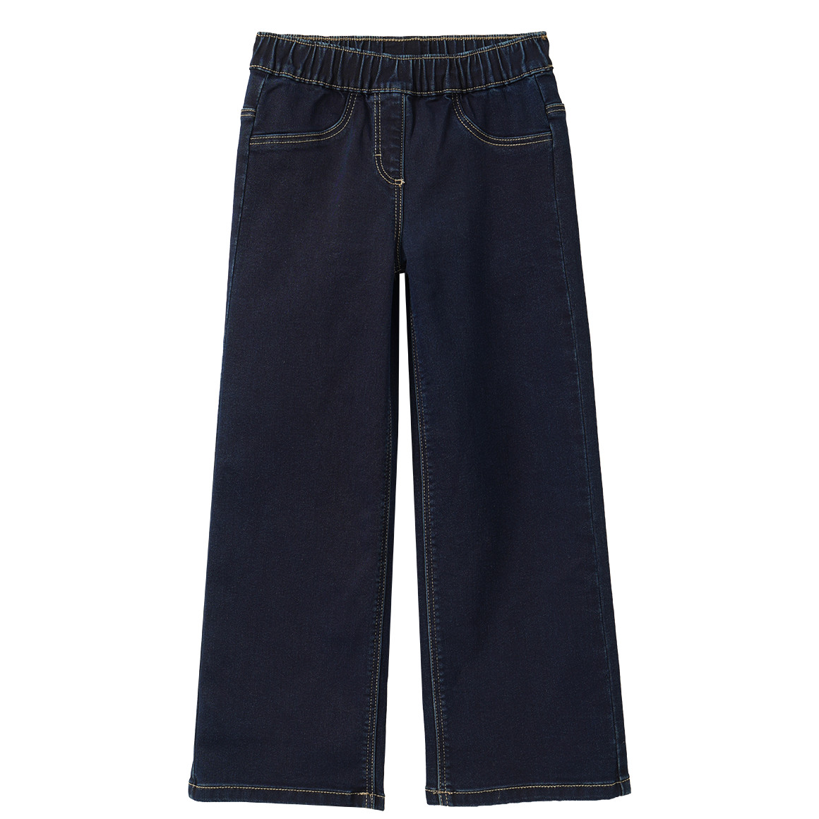 3 Mädchen Wide-Leg-Jeans mit Stretch-Bund
