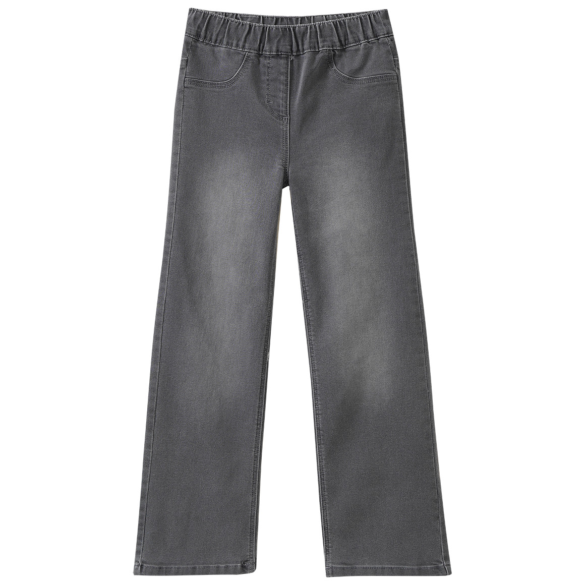 3 Mädchen Wide-Leg-Jeans mit Stretch-Bund