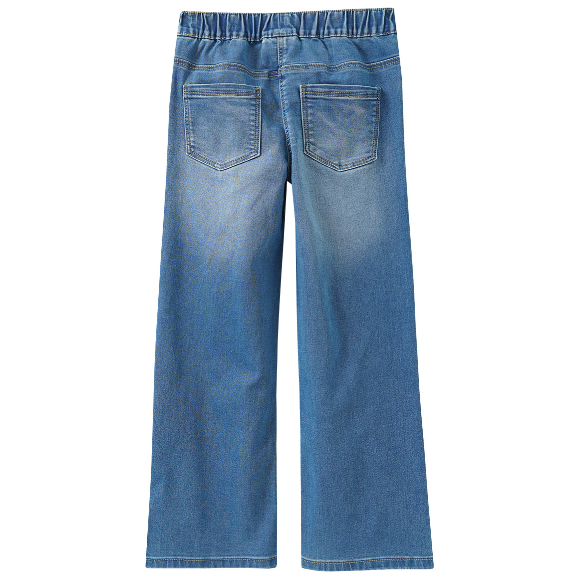 3 Mädchen Wide-Leg-Jeans mit Stretch-Bund