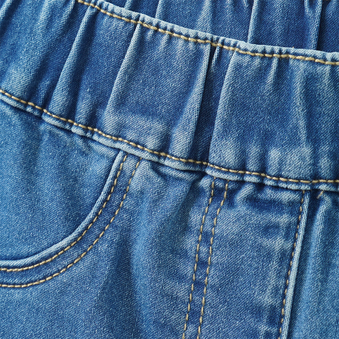 3 Mädchen Wide-Leg-Jeans mit Stretch-Bund