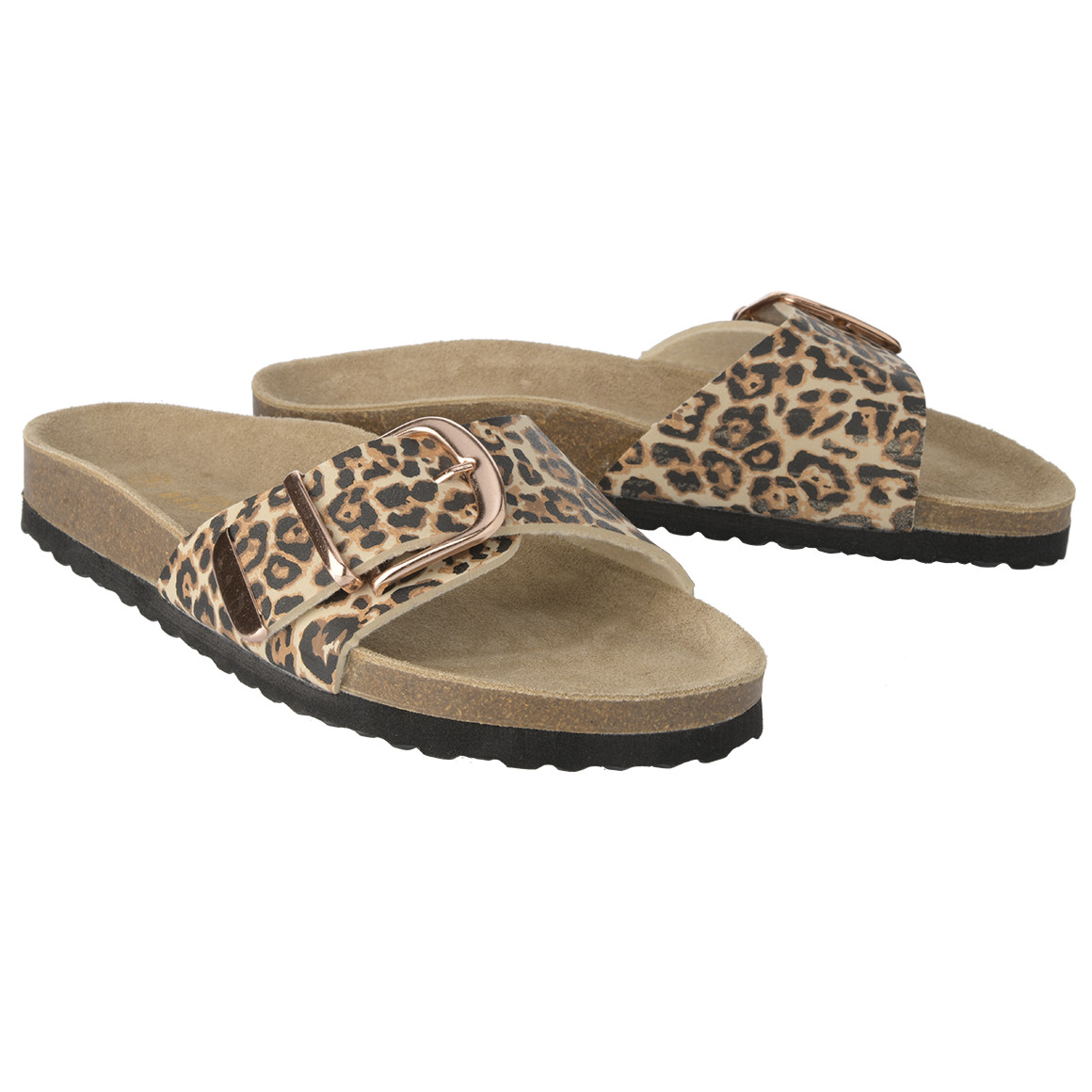 Damessandalen in luipaardlook