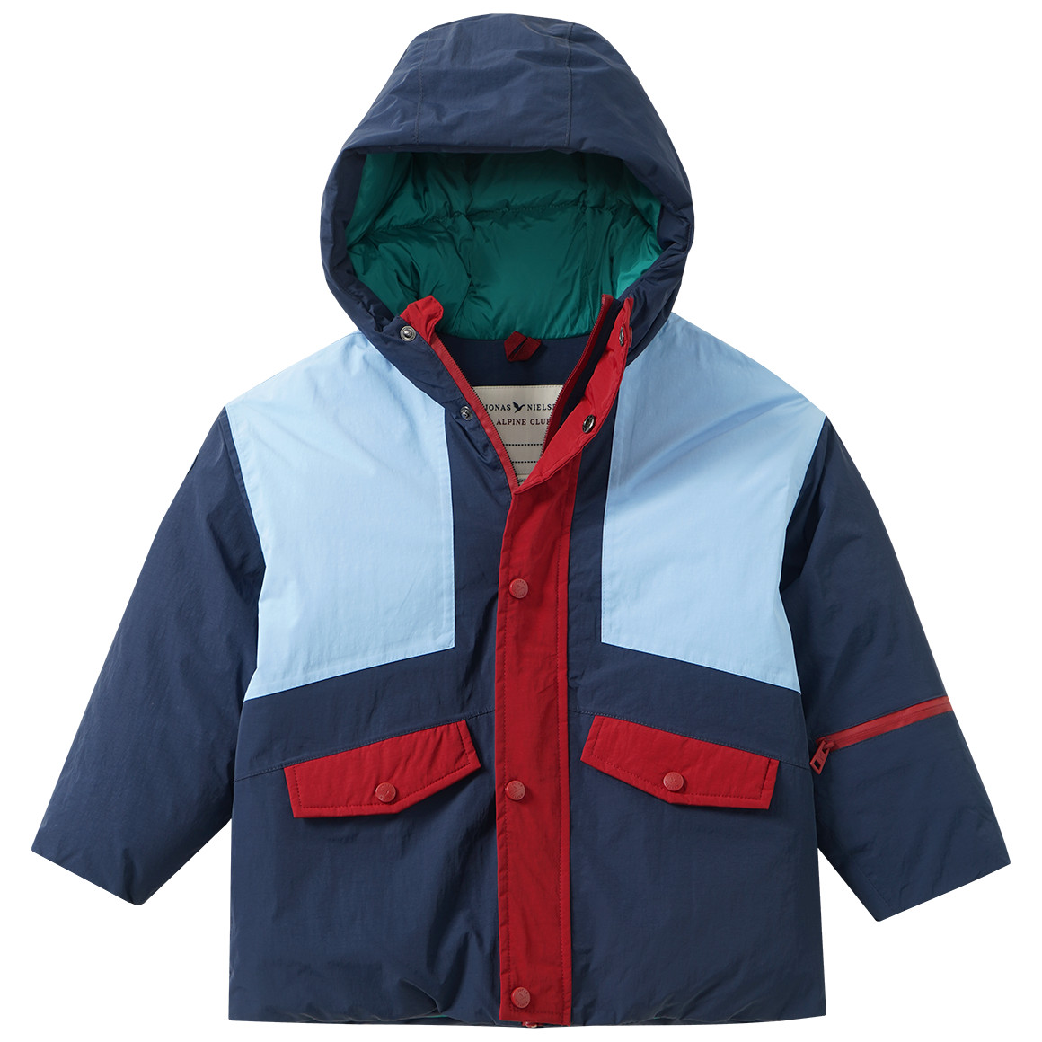 Jungen Schneejacke mit Farbteilern