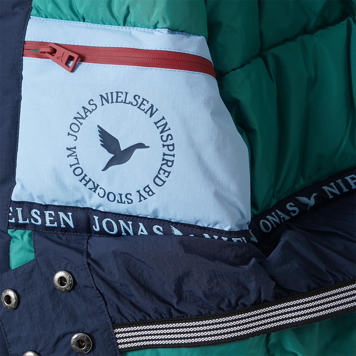 Jungen Schneejacke mit Farbteilern
