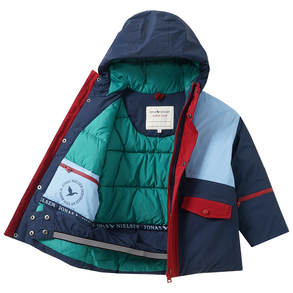 Jungen Schneejacke mit Farbteilern
