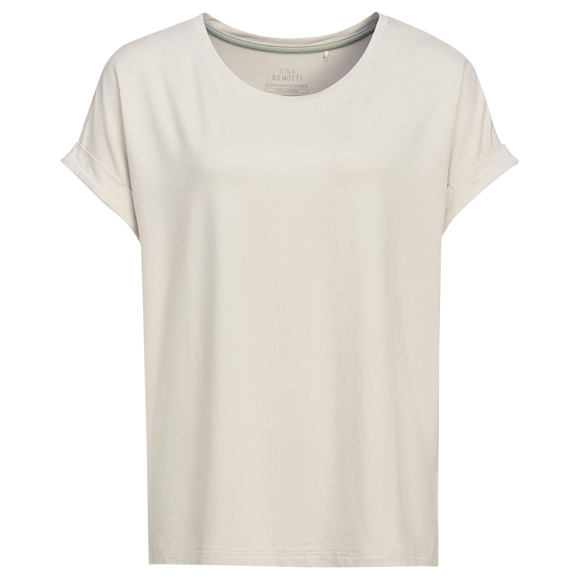 Dames-T-shirt met vaste turn-ups